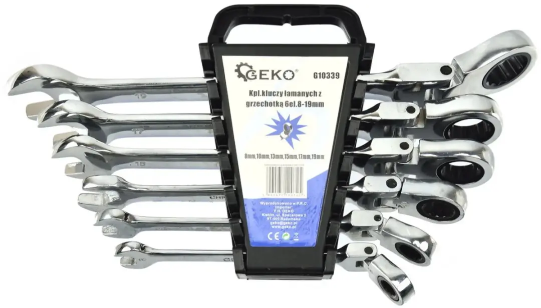 GEKO Flexibele Ratelsleutelset 180°