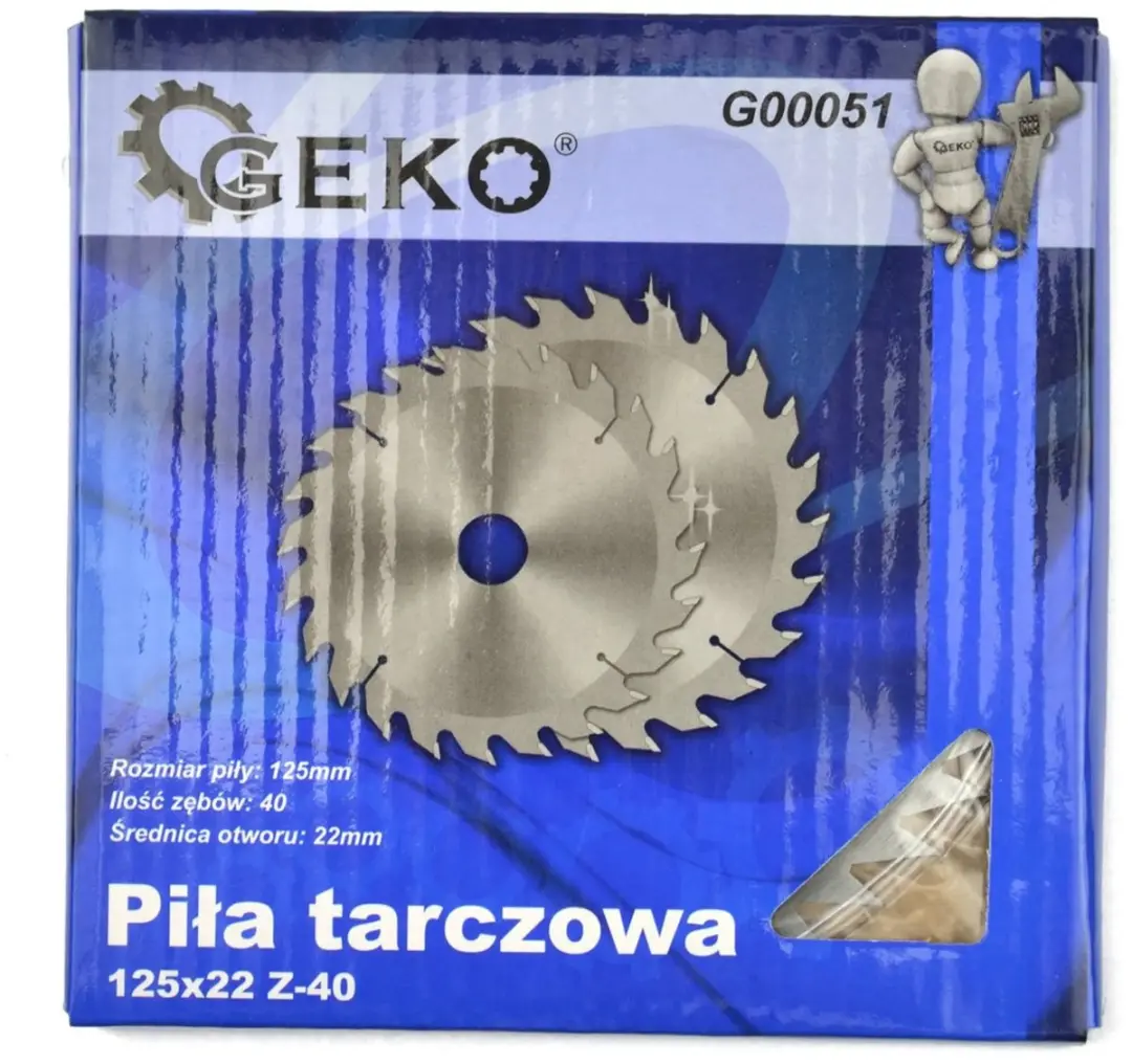 GEKO Cirkelzaagblad 125mm 40 Tanden - afbeelding 3 van 3