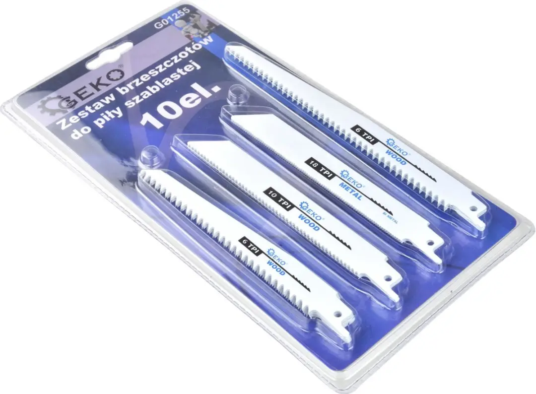 GEKO G01255 Bi-metaal Zaagbladen Set - 10 stuks - afbeelding 3 van 6