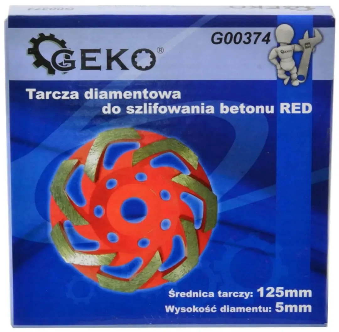 GEKO Diamant Turbo Slijpschijf 125mm - Rood - afbeelding 3 van 4