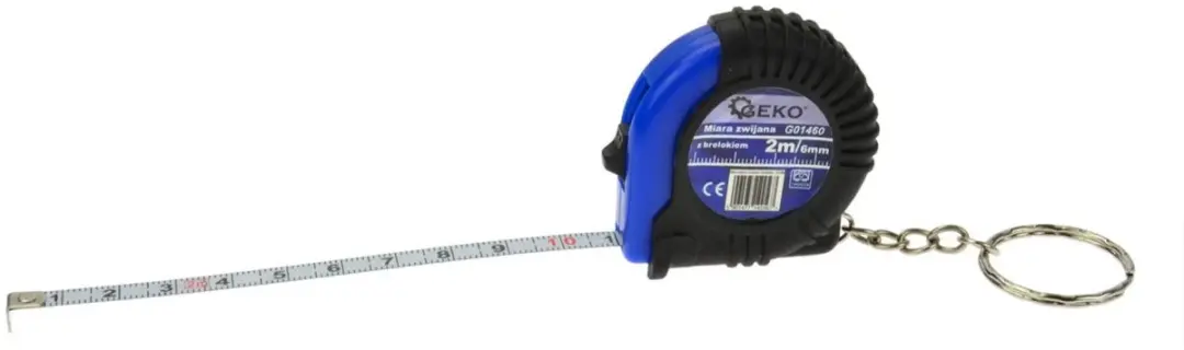 GEKO Meetlint met sleutelhanger 2m - 6mm - afbeelding 2 van 3