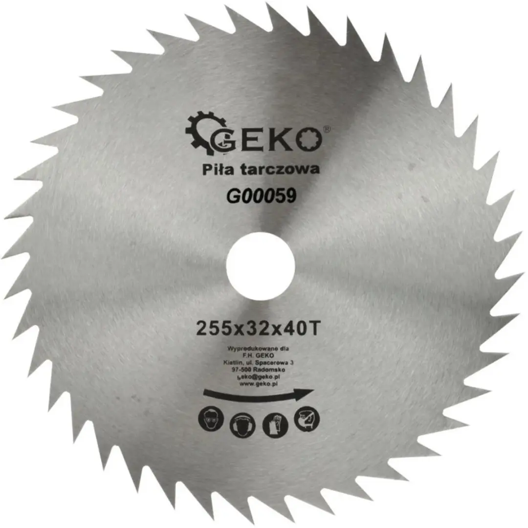 GEKO Cirkelzaagblad 255mm 40 Tanden