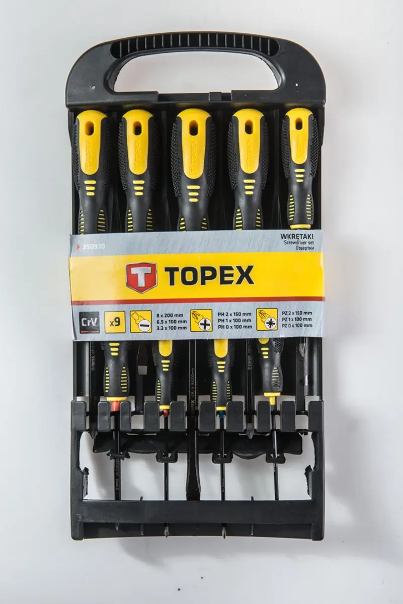 Topex Schroevendraaierset 9-delig - Magnetische Punt - afbeelding 2 van 5