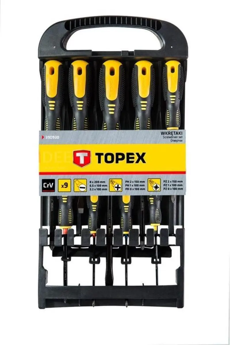 Topex Schroevendraaierset 9-delig - Magnetische Punt - afbeelding 4 van 5