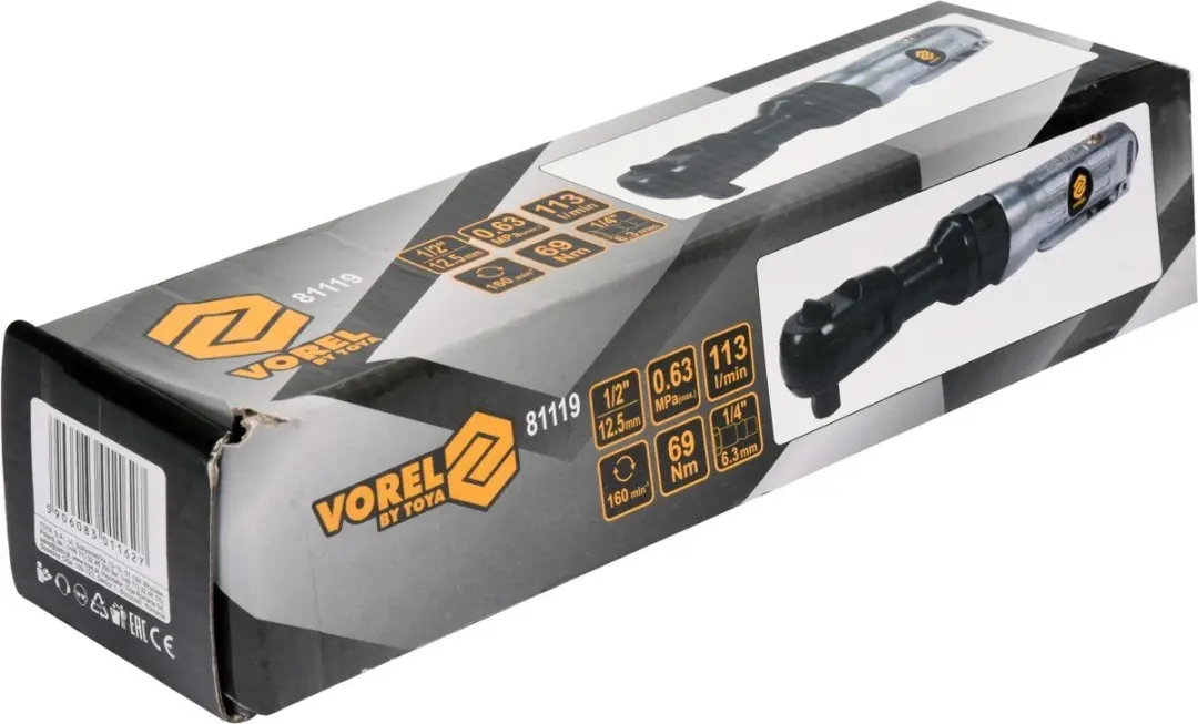 Vorel - Gereedschapscombiset - 69Nm - Pneumatische Grijper - Max 160 rpm - afbeelding 4 van 4