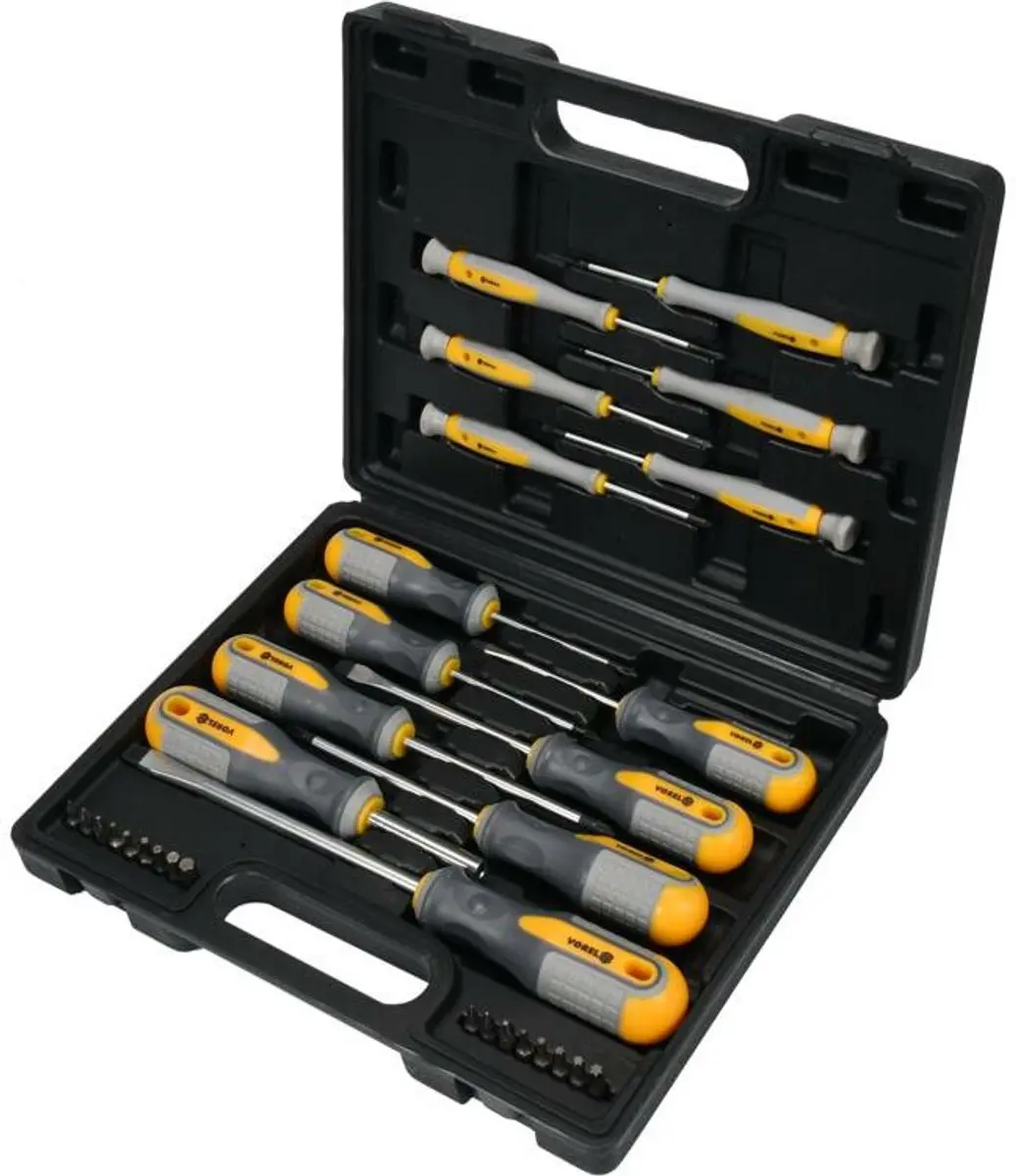 Vorel 60785 Schroevendraaier Set - 32 Delen - Zwart - afbeelding 3 van 3