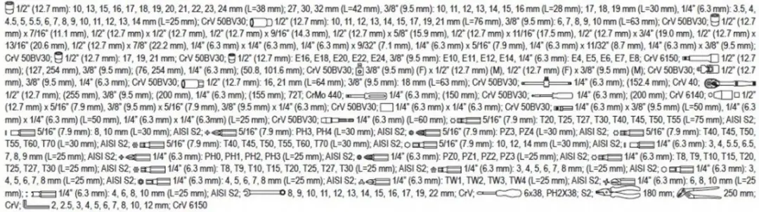 Yato YT-38941 Gereedschapsset - 225-delig - afbeelding 4 van 6