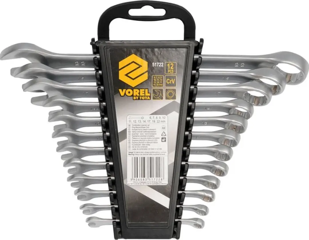 Vorel Combinatiesleutelset 12-delig - 6-22mm - afbeelding 2 van 2