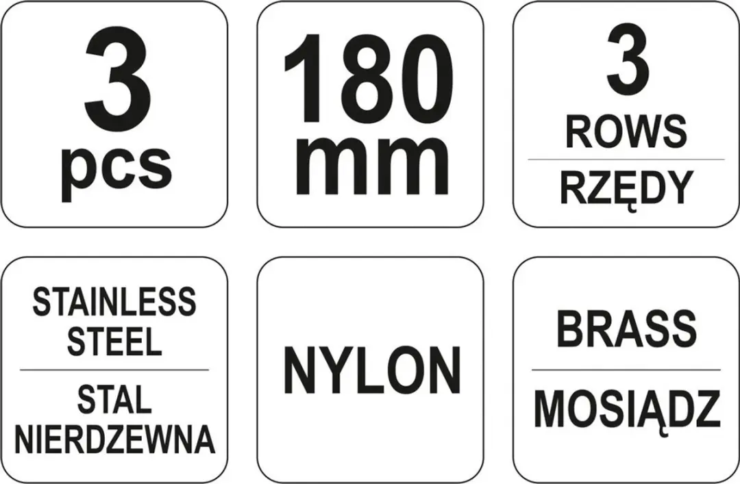 Yato Draadborstel Set YT-6351 - 3 Stuks - afbeelding 3 van 3