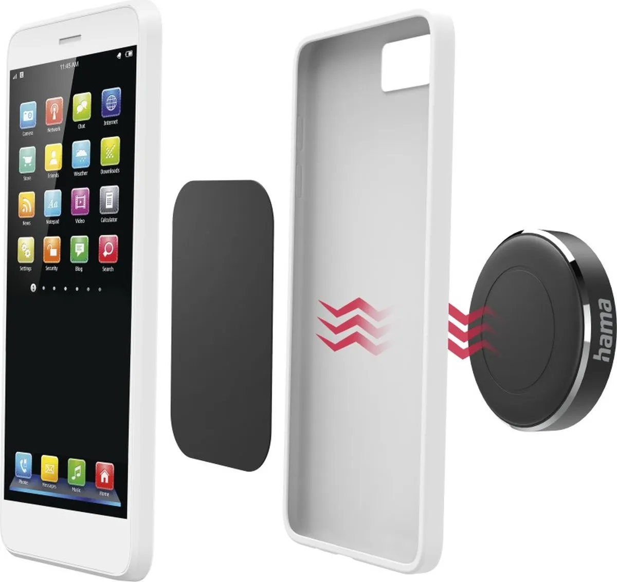 Hama GSM-houder Voor De Auto Magnet Voor Dashboard 360 Graden Draaib. Uni.