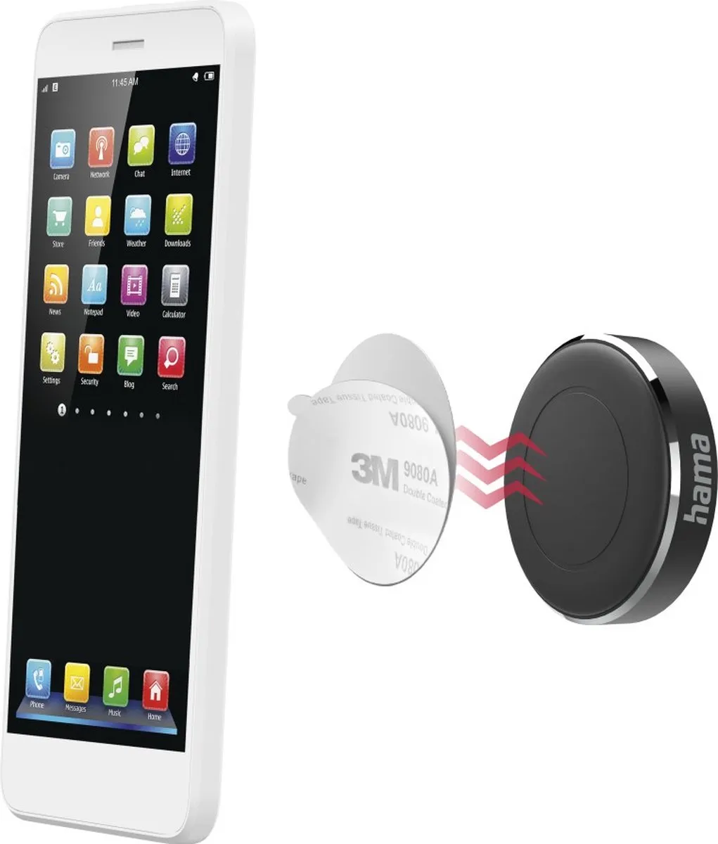 Hama GSM-houder Voor De Auto Magnet Voor Dashboard 360 Graden Draaib. Uni.