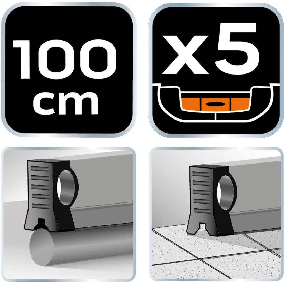 Neo tools Waterpas 100cm met 5 Libellen - 71-124 - afbeelding 5 van 6