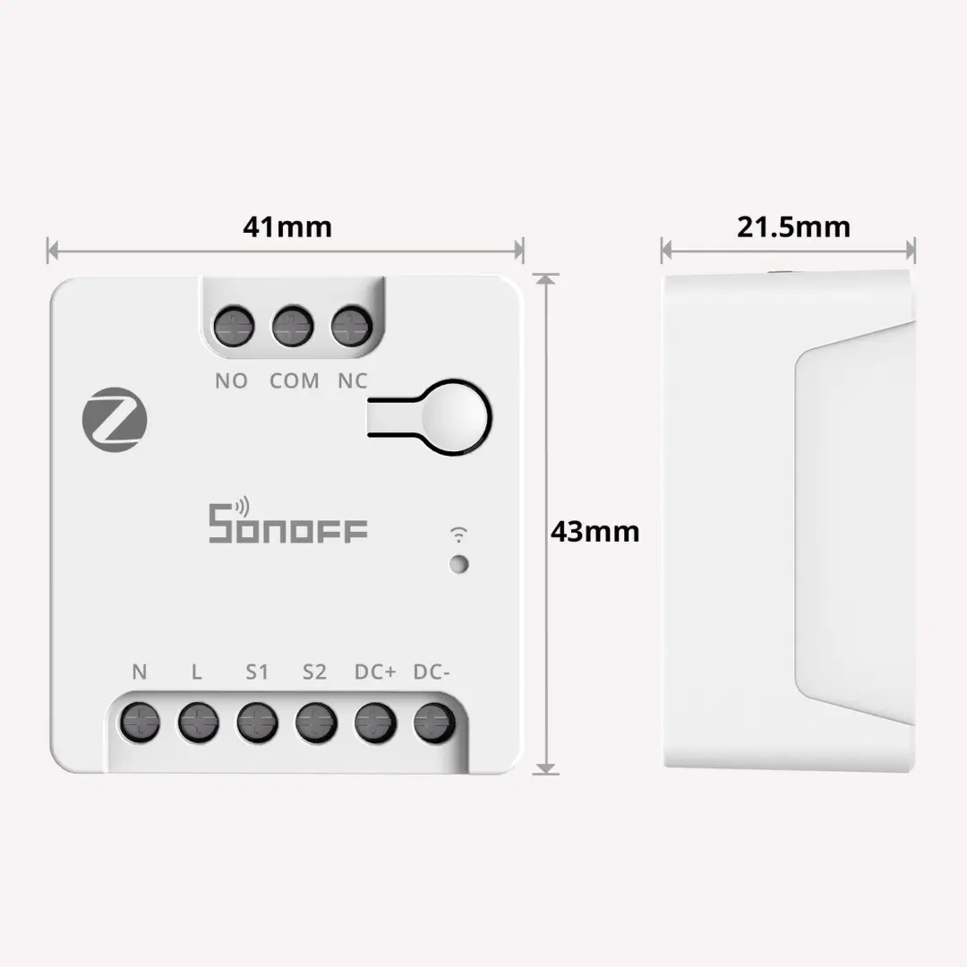 Sonoff MINI-ZBD Zigbee 3.0 Droog Contact Relais - Wit - afbeelding 2 van 6