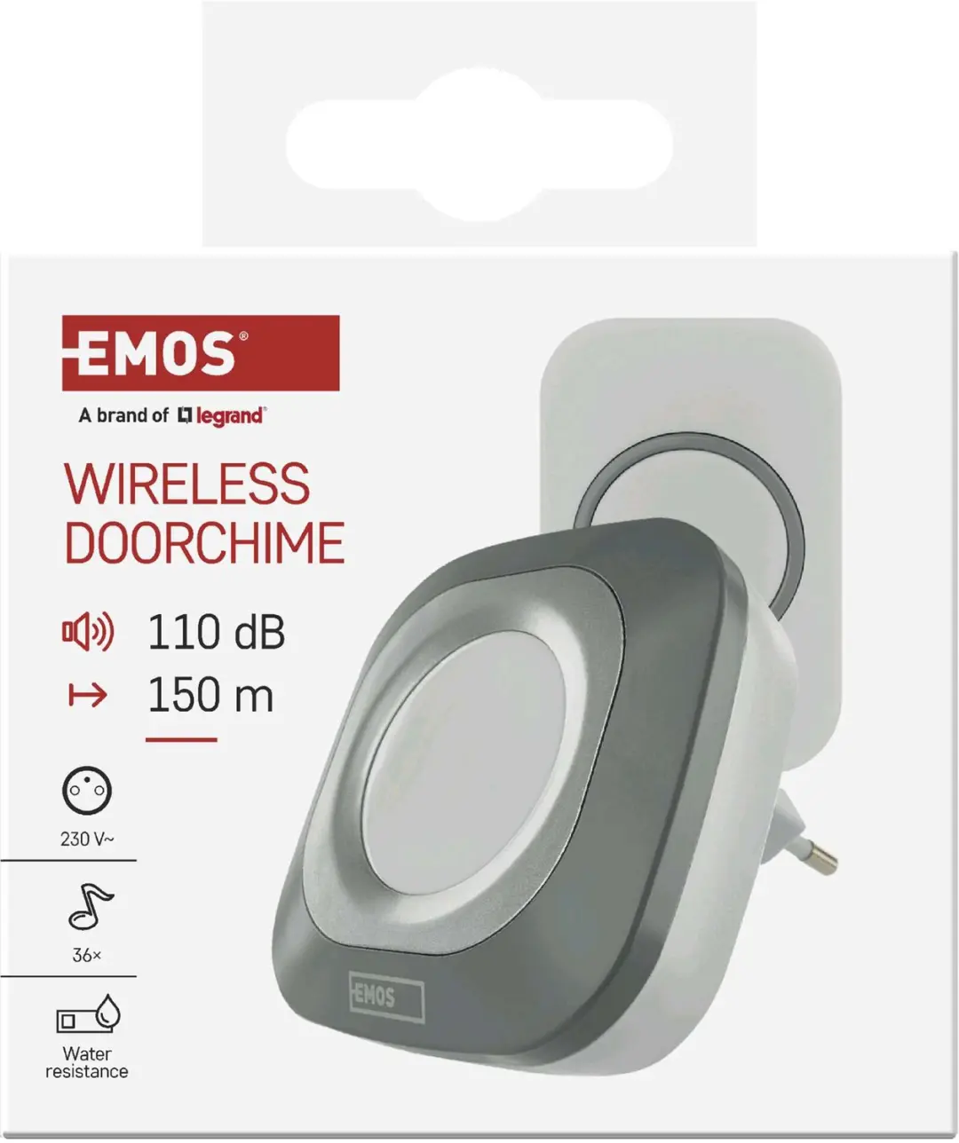 Emos P5733S Draadloze Deurbel - Wit - afbeelding 2 van 6