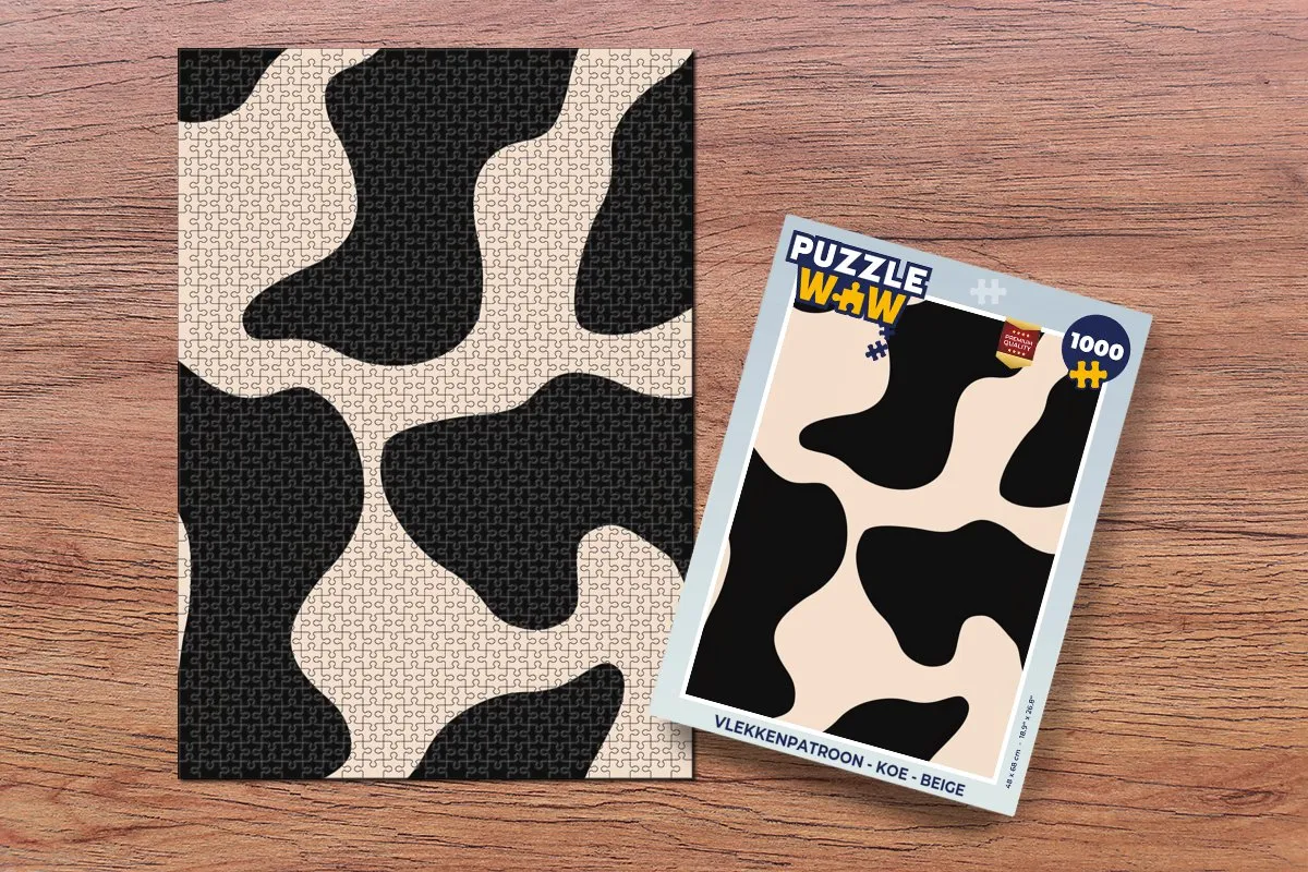 PuzzleWow Legpuzzel Koe Vlekkenpatroon 1000 Stuks