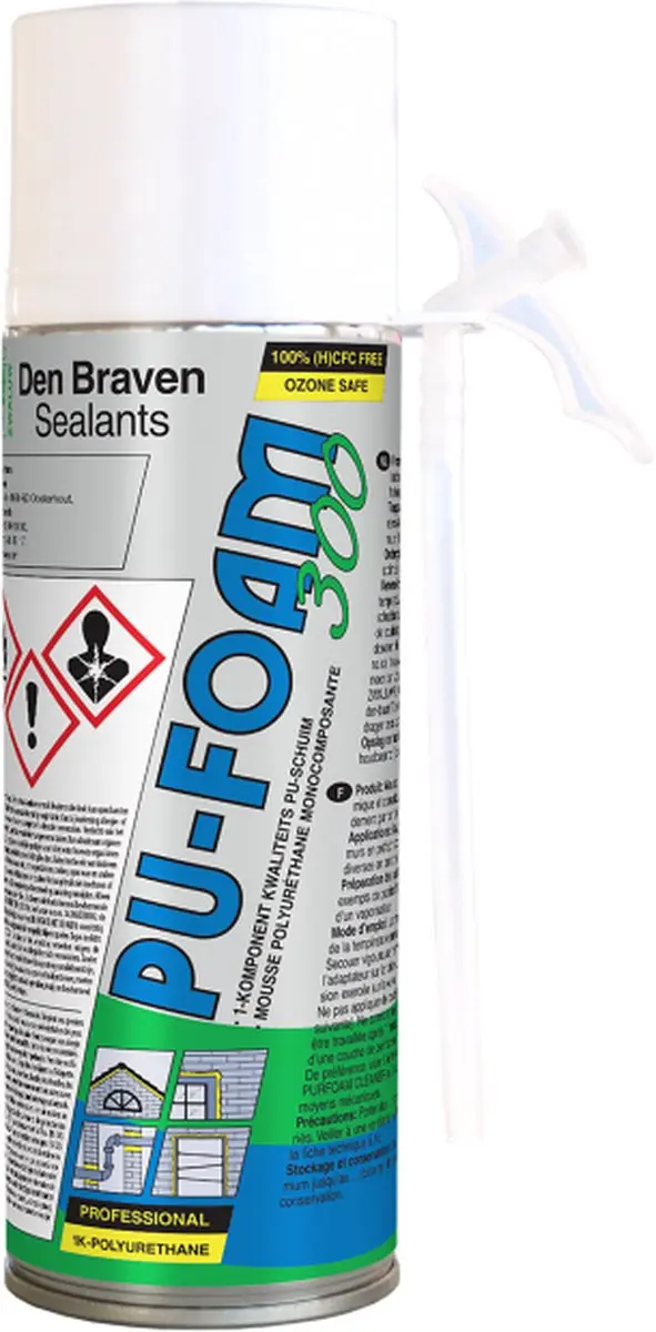 Zwaluw PU-Foam B3 Montageschuim - 300ml - Lichtgroen - afbeelding 4 van 5