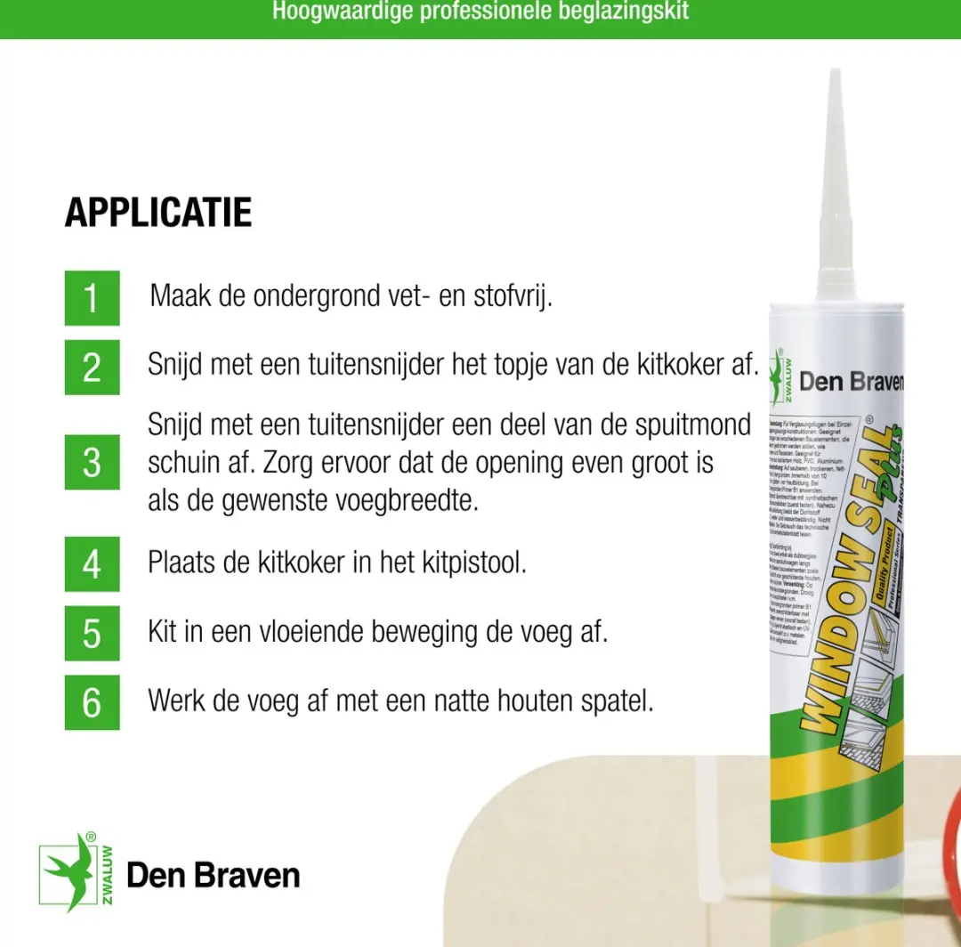 Zwaluw Windowseal Plus 310ml Wit - afbeelding 6 van 6