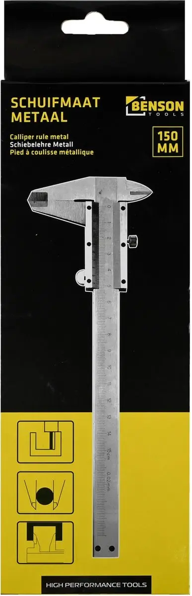 Benson Schuifmaat Metaal 150 mm - afbeelding 3 van 6