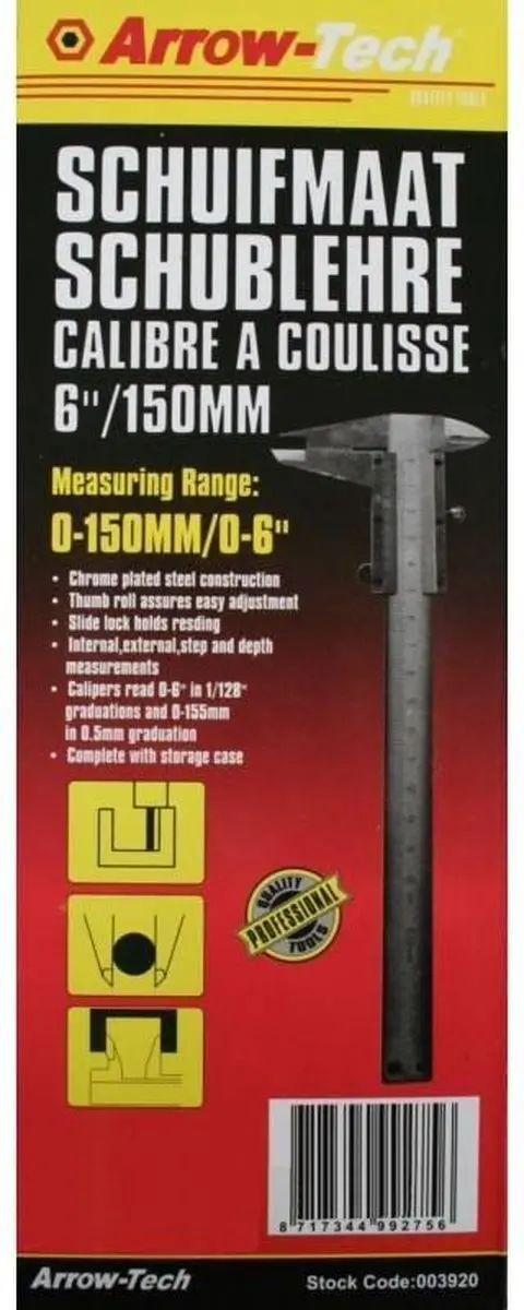 Benson Schuifmaat Metaal 150 mm - afbeelding 6 van 6