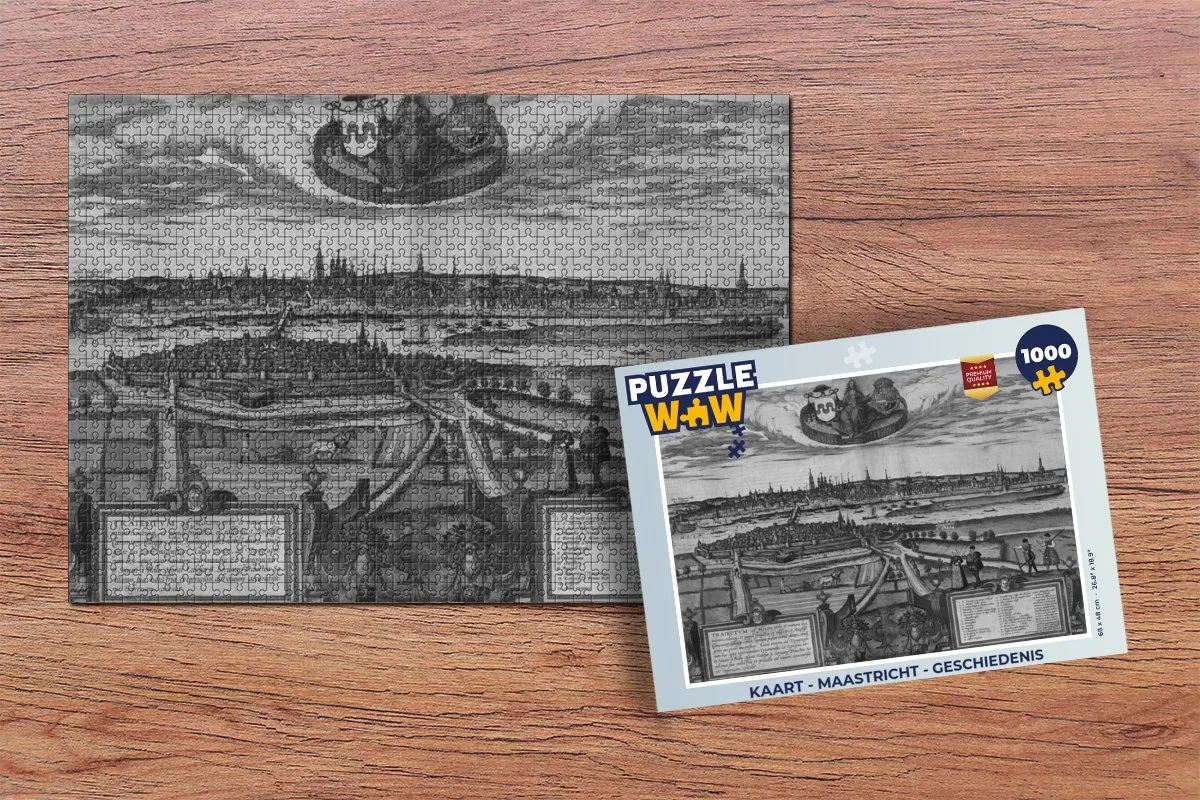 PuzzleWow Maastricht Legpuzzel 1000 Stuks - Multicolor