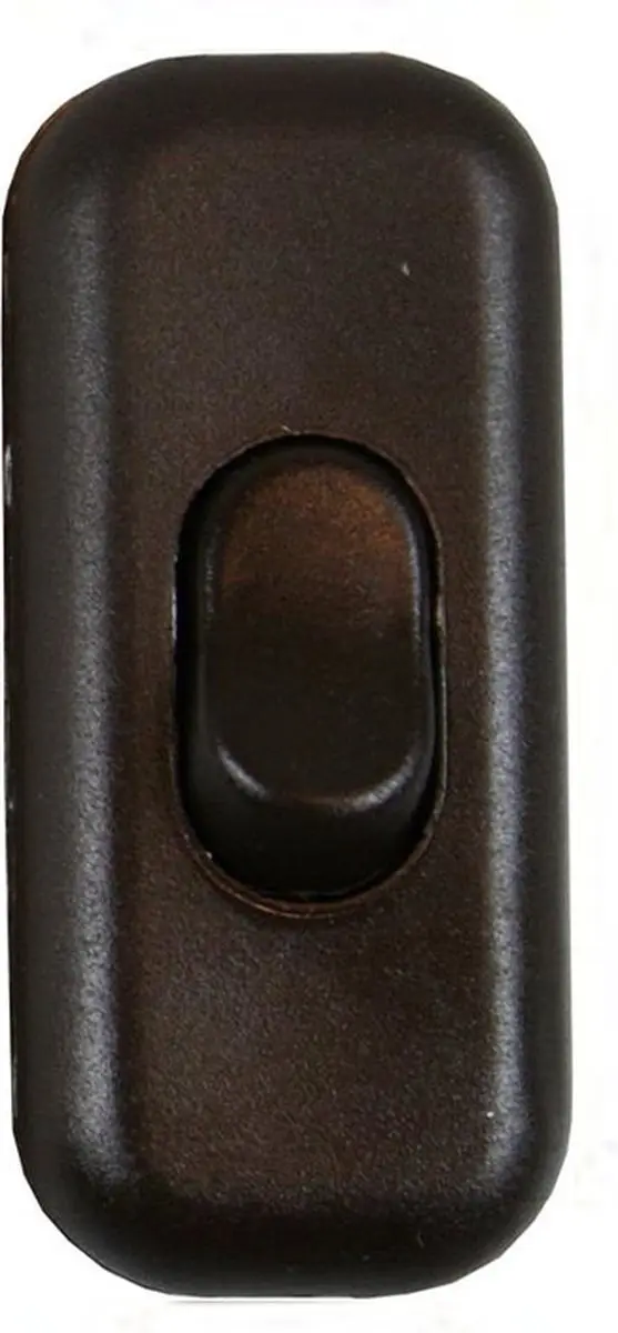 Benson Snoerschakelaar - Aan of Uit - 6x2,5x2cm - 250V/2A - Bruin