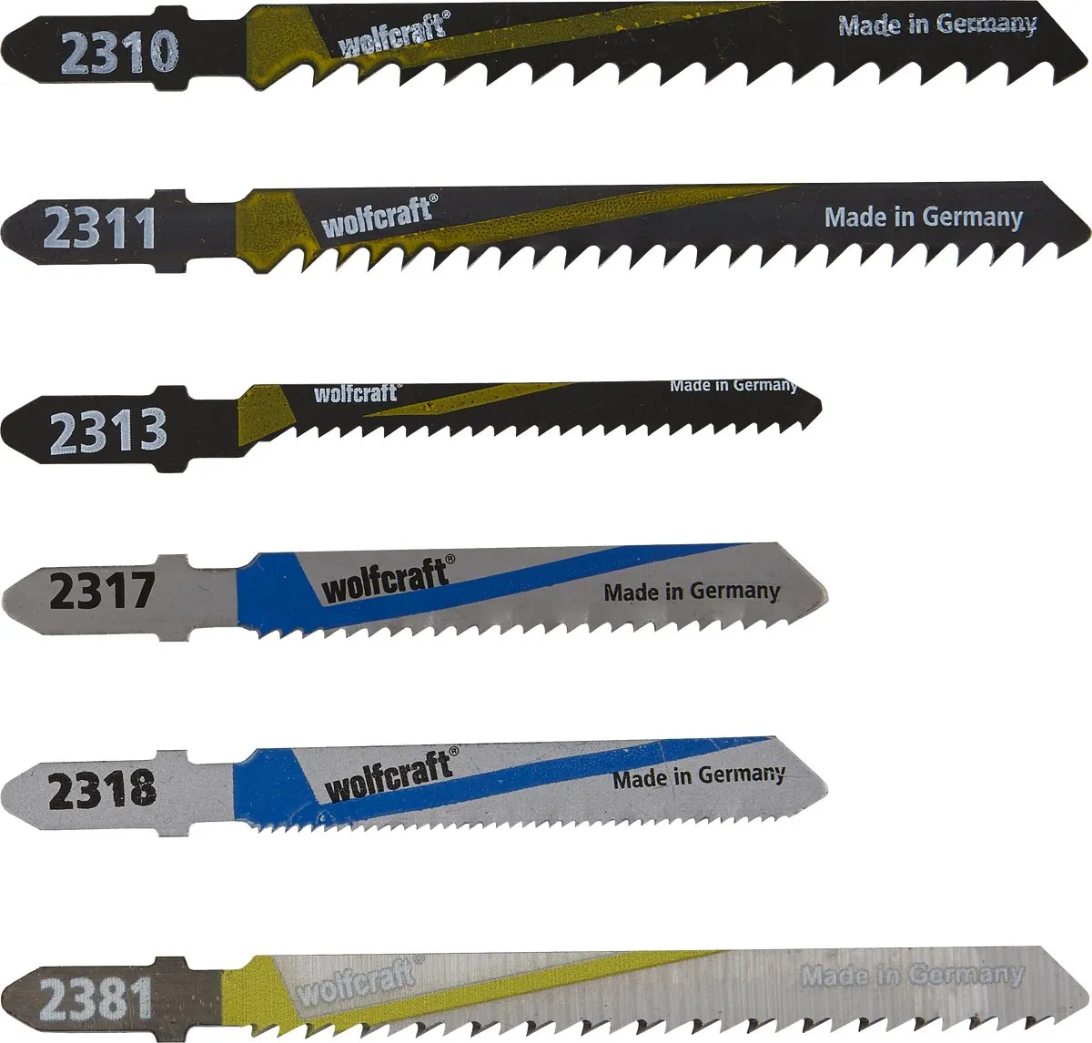 Wolfcraft Decoupeerzaagbladen Set 10-delig T-schacht 2358000