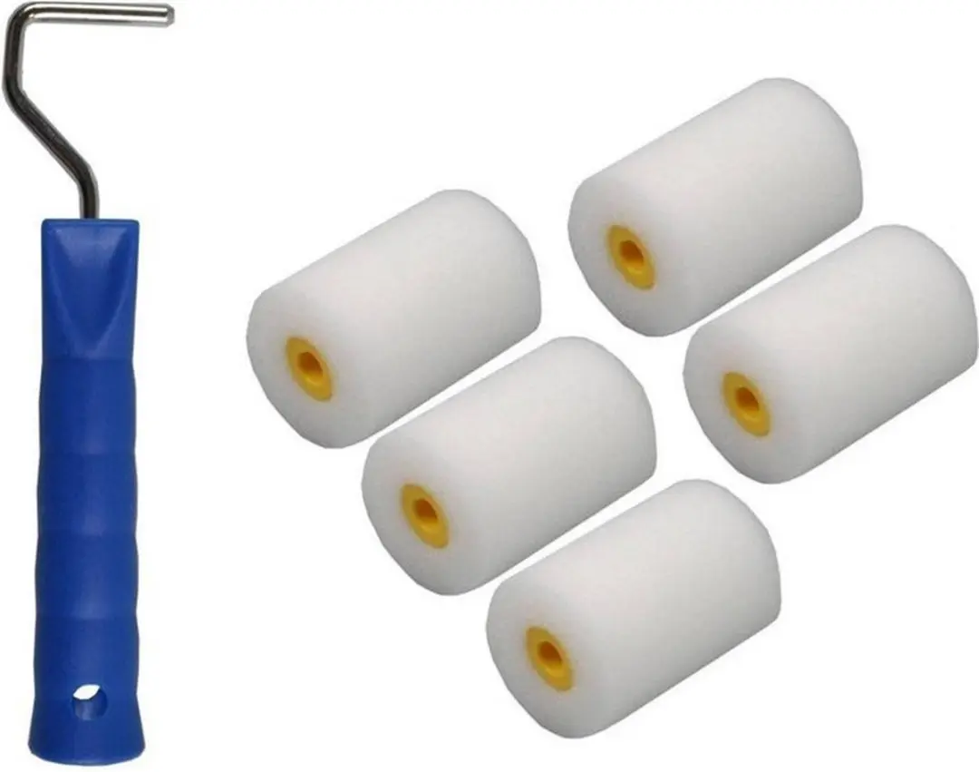 5x verfrollers / schuimrollers fijn