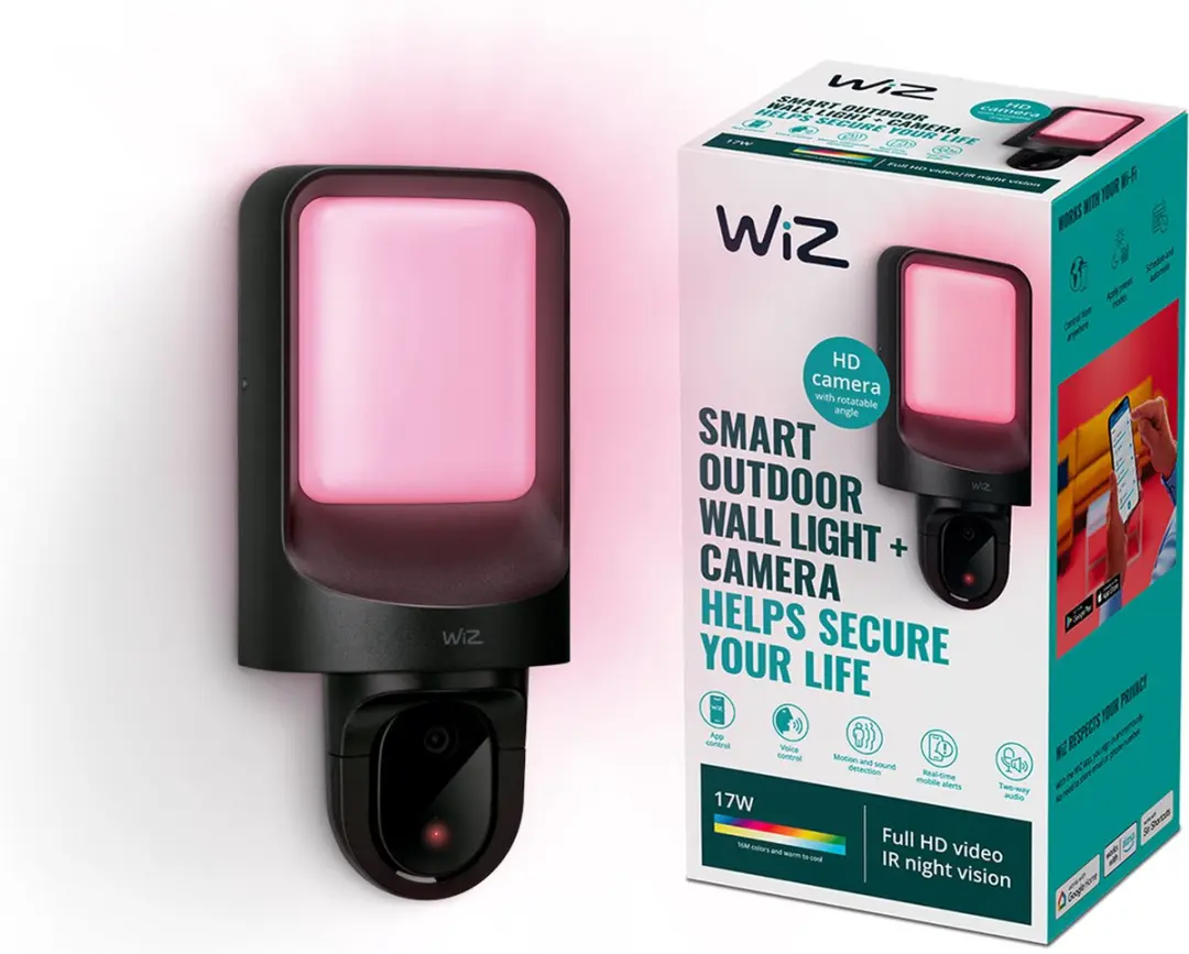 WiZ Security 929003283901 Buitenlamp met Camera