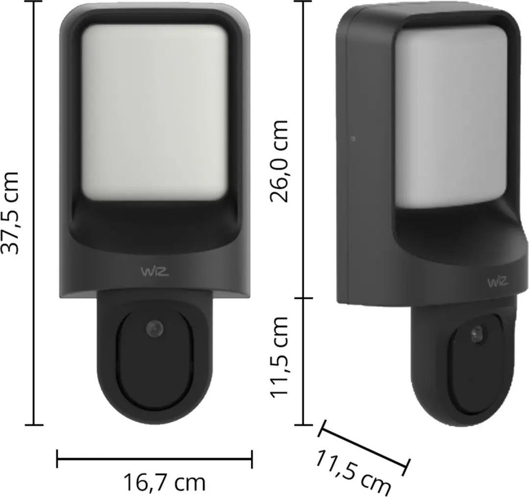 WiZ Security 929003283901 Buitenlamp met Camera - Zwart - afbeelding 2 van 6