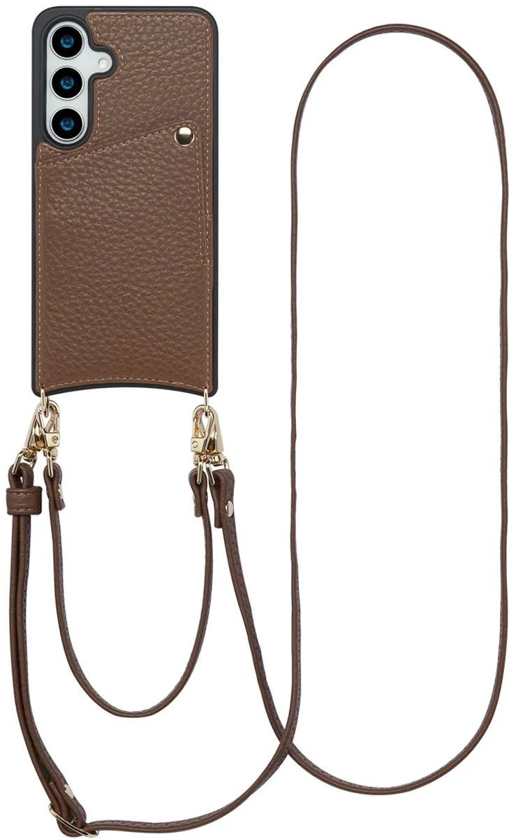Selencia Hoesje Samsung Galaxy S24/S25 - Mocha Brown - 2 Pasjes