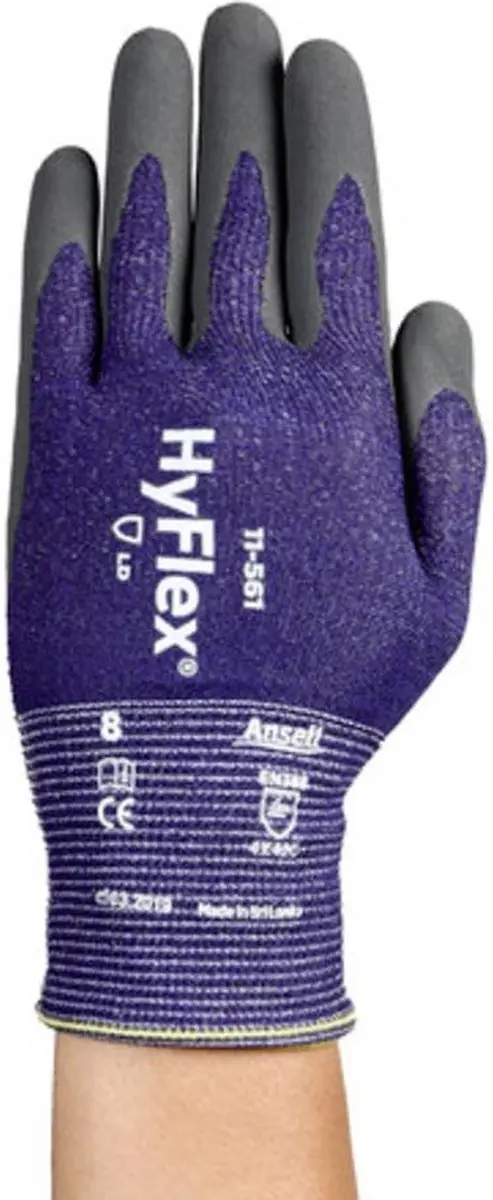 Ansell HyFlex 11561R070-1P Werkhandschoen - Grijs - Maat 7 - afbeelding 2 van 4