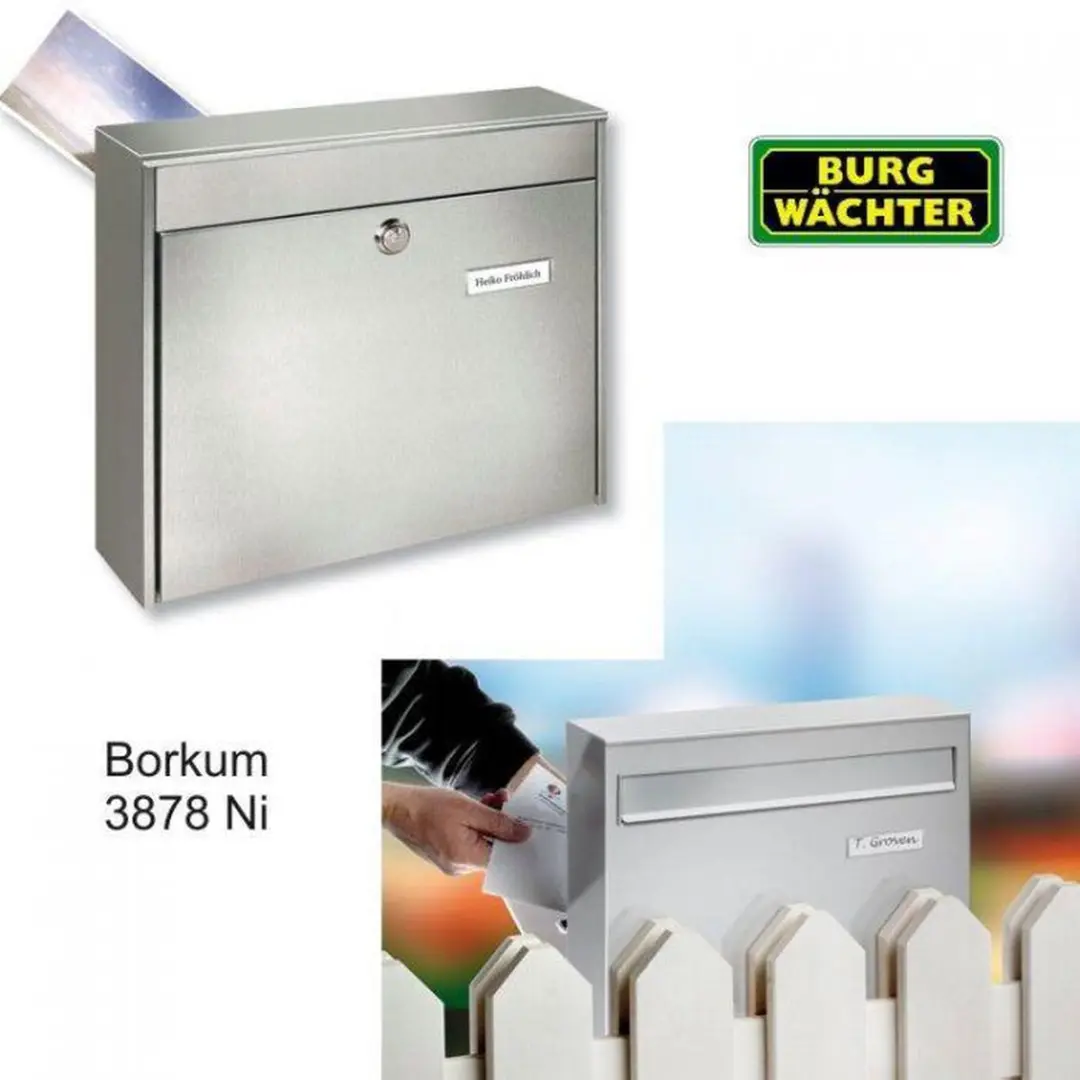 BURG-WÄCHTER Borkum Brievenbus RVS - Zilver - afbeelding 2 van 2