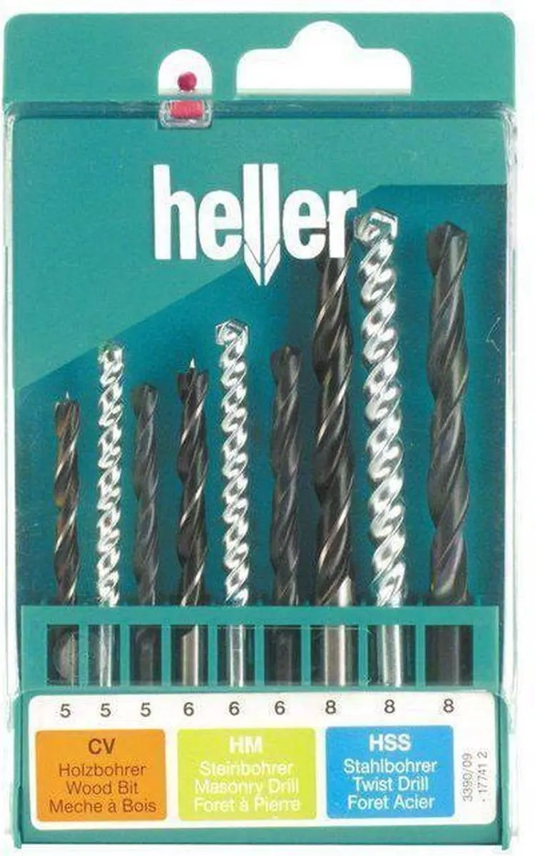 Heller Universele Boorset 9-delig 17741 - afbeelding 2 van 2