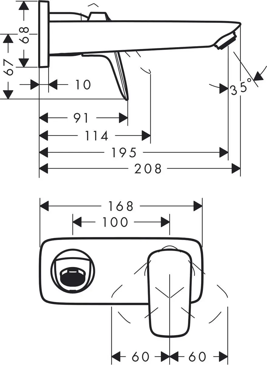 Hansgrohe Logis ééngreeps wastafelmengkraan 71220000 - Chroom - afbeelding 4 van 6
