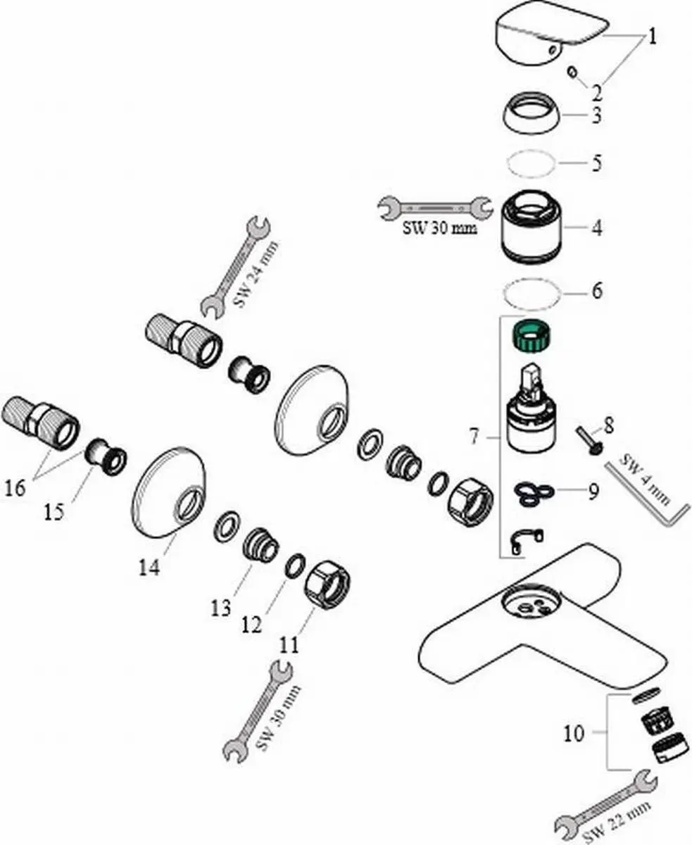 Hansgrohe Logis 71225000 Wastafelkraan - Chroom - afbeelding 5 van 5