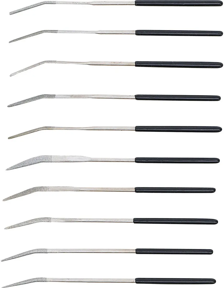 BGS Diamant vijlenset gebogen 140 x 3 mm - 10 delig - afbeelding 5 van 6