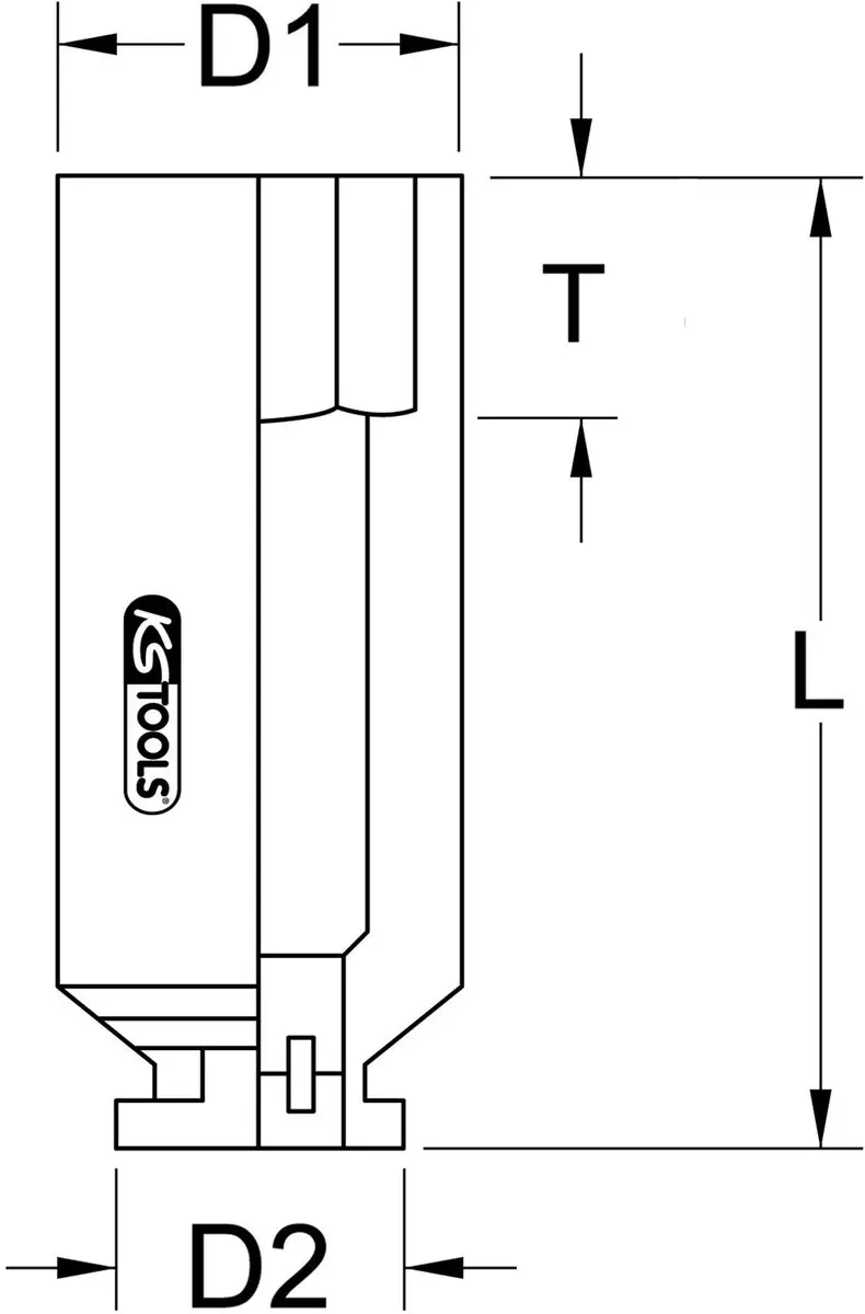 KS Tools 515.1118 Lange 6-Kant Dopsleutel - 18mm - 1/2" - afbeelding 2 van 6
