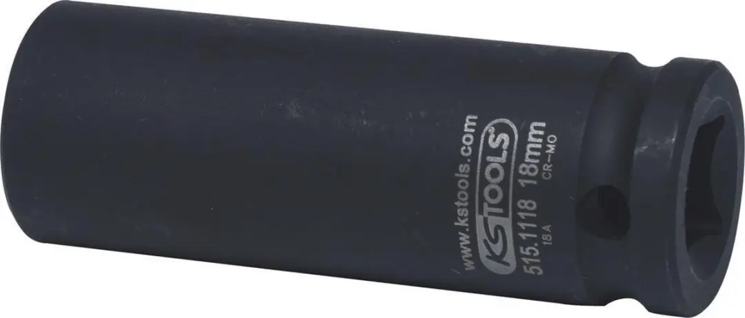 KS Tools 515.1118 Lange 6-Kant Dopsleutel - 18mm - 1/2" - afbeelding 5 van 6
