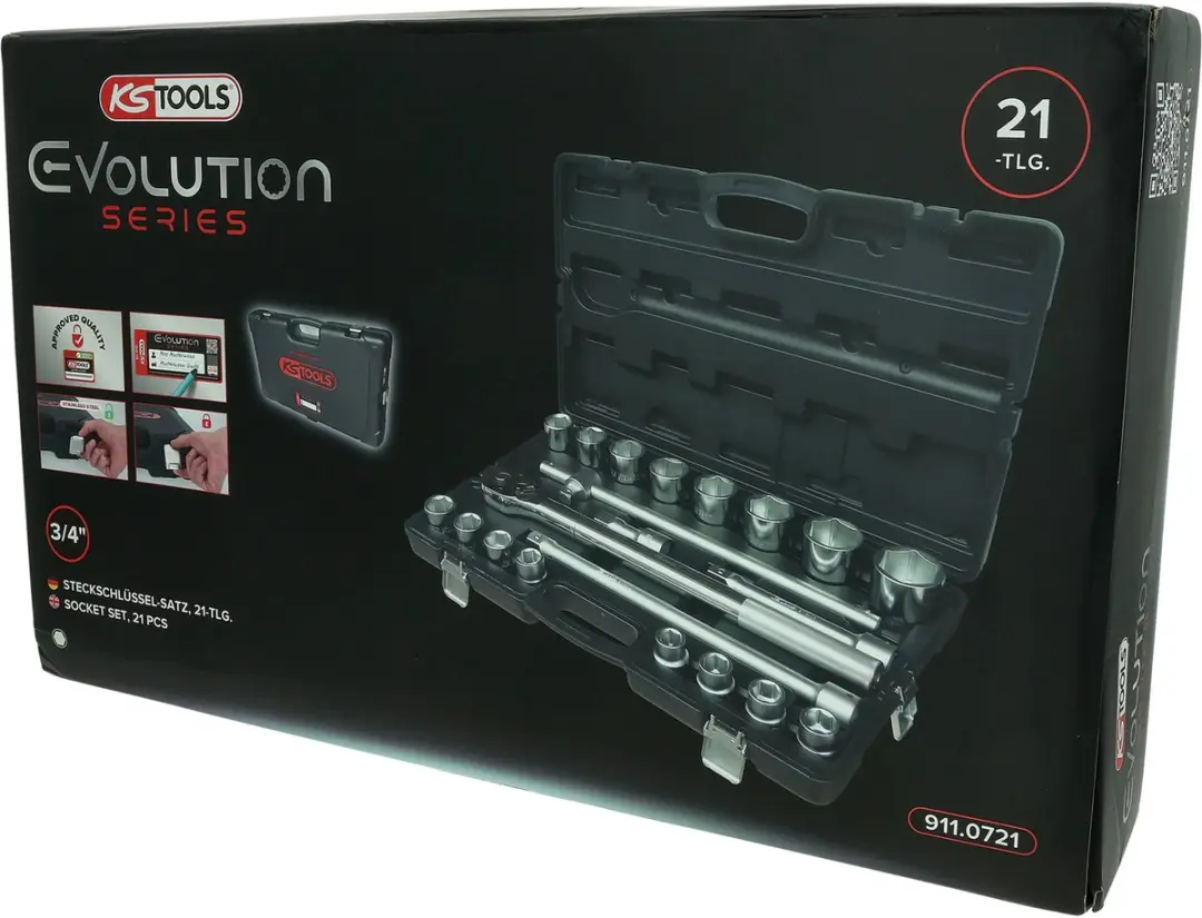 KS Tools 911.0721 Dopsleutelset 3/4 Inch 21-delig - afbeelding 5 van 6