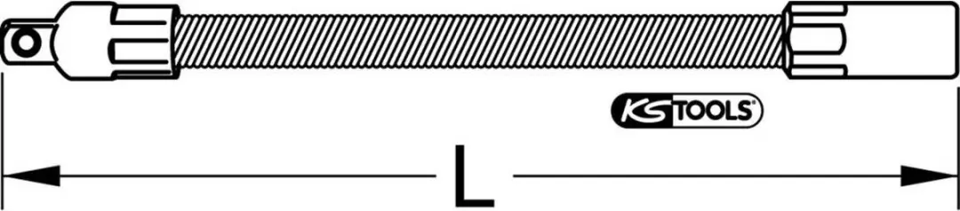 KS Tools 911.1422 Dopsleutelverlenging 1/4" 150mm - afbeelding 6 van 6