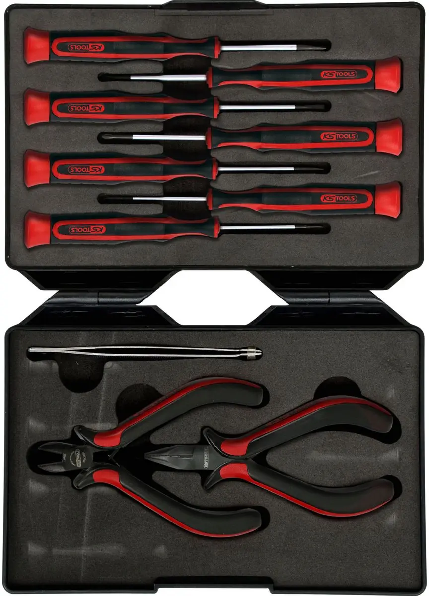 KS Tools 500.7180 Gereedschapset 10-delig - Zwart/Rood - afbeelding 3 van 5