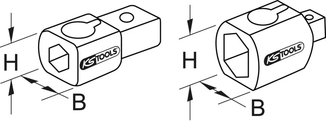 KS Tools 516.2040 Insteekadapter - Kleurloos - afbeelding 5 van 6