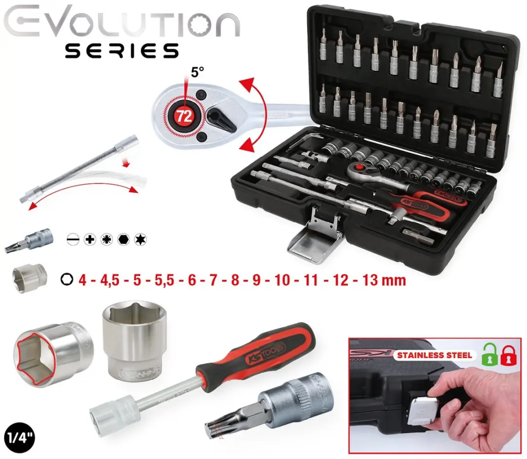 KS Tools 917.0648 Dopsleutelset 1/4 - 48-delig - afbeelding 4 van 6