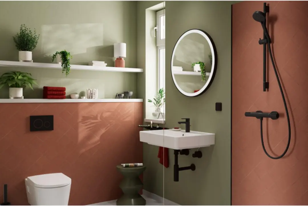 Hansgrohe Vernis Blend Wastafelmengkraan 100 - Mat Zwart - afbeelding 5 van 6