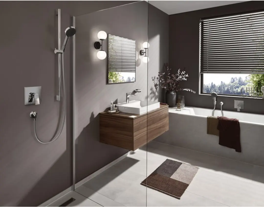Hansgrohe VIVENIS 1 greeps inbouw badmengkraan - mat zwart - afbeelding 3 van 6