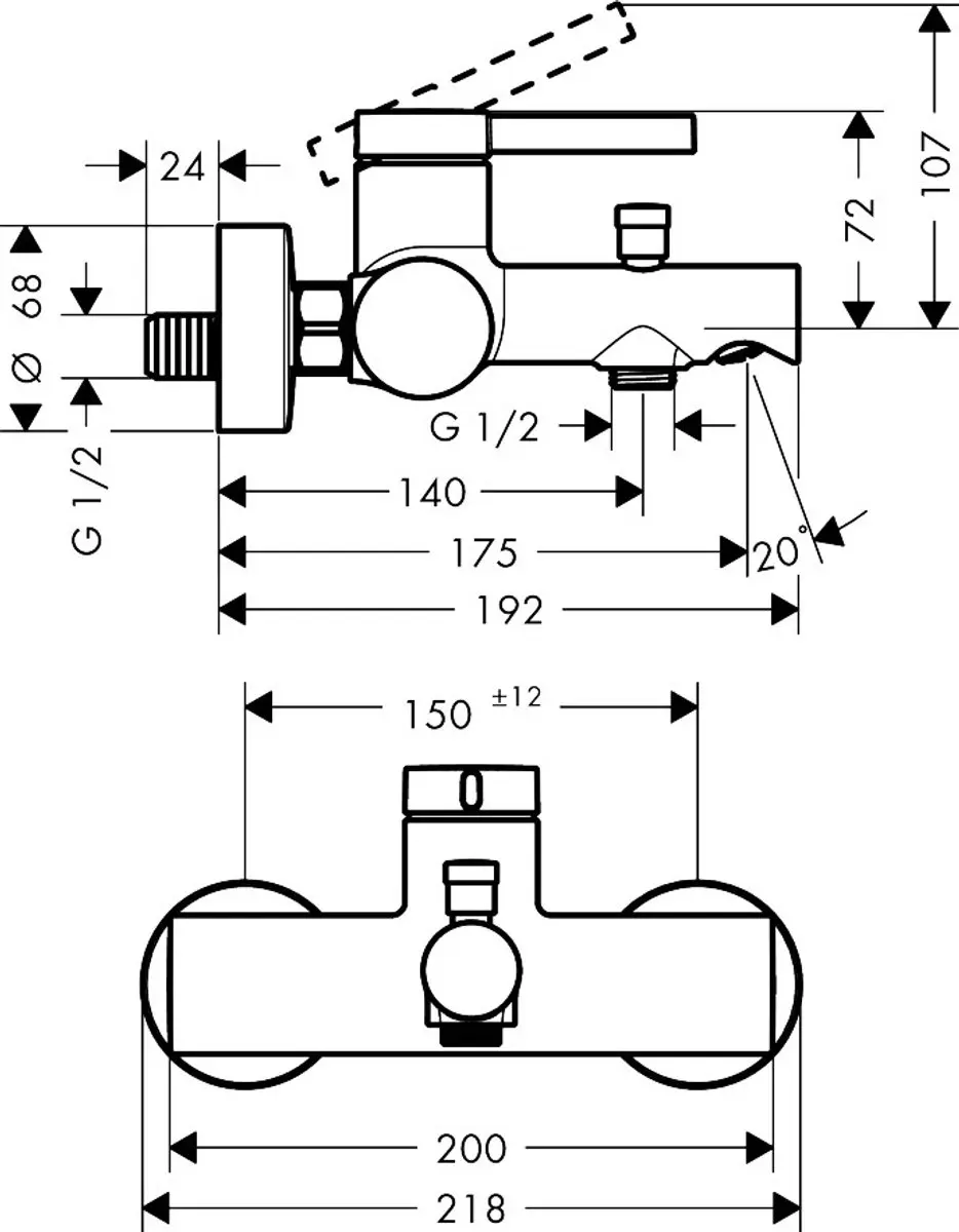 Hansgrohe Zesis S Badkraan 74420670 - Mat Zwart - afbeelding 6 van 6