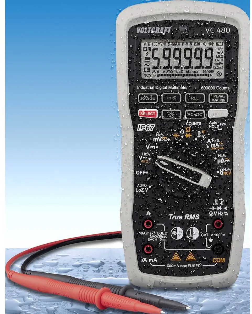 Voltcraft VC 480 Multimeter Digitaal IP67 - 600000 counts - VC-16821325 - afbeelding 6 van 6