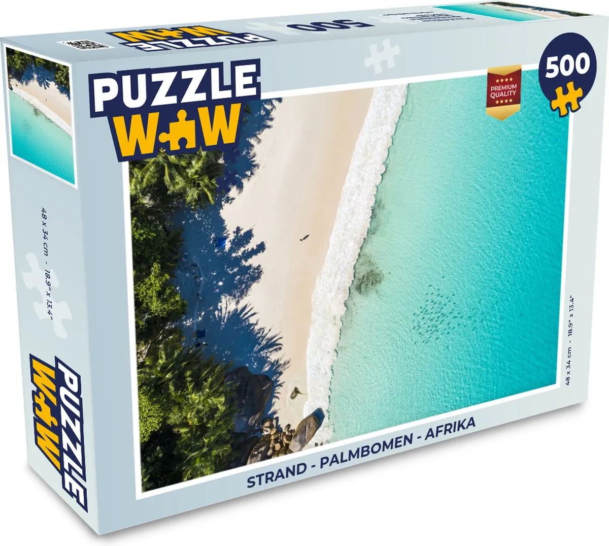 PuzzleWow Strand Palmbomen Afrika Legpuzzel 500 Stuks
