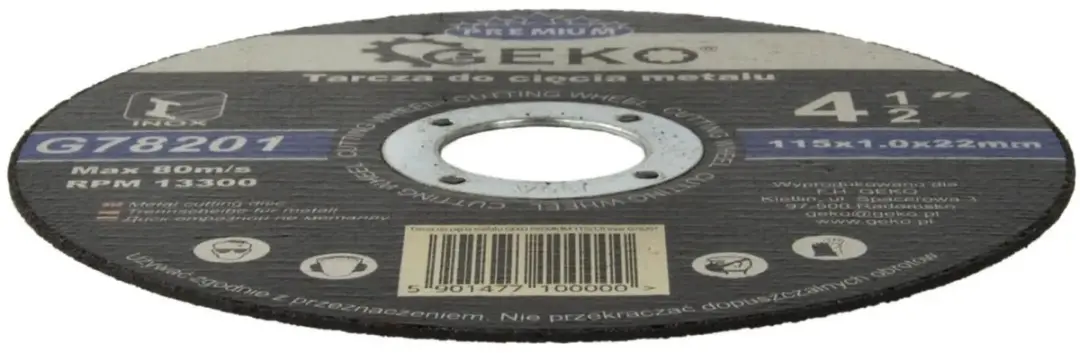 GEKO Metaalschijf Corundum 115mm 1mm - 10 stuks - afbeelding 3 van 3