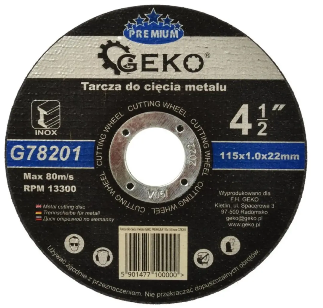GEKO Metaalschijf Corundum 115mm 1mm